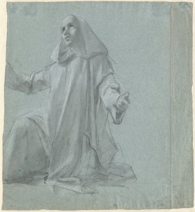 Ein junger Priester kniend von Jean Leonard Lugardon