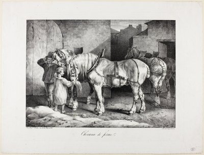 Bauernpferde von Jean Louis André Théodore Géricault