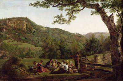 Heuarbeiter beim Picknick auf einem Feld von Jean Louis De Marne