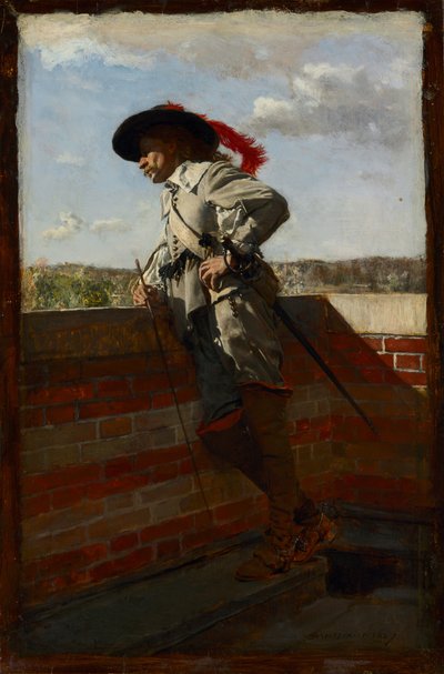 Auf einer Terrasse, 1867 von Jean Louis Ernest Meissonier