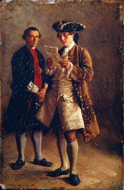 Ein Brief lesen, 1852 von Jean Louis Ernest Meissonier