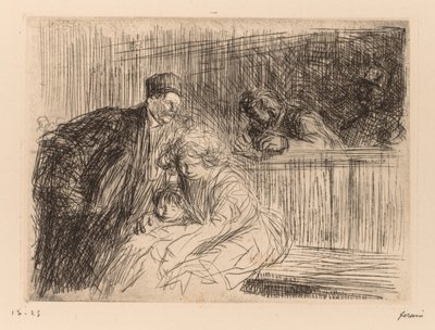 Der Anwalt spricht mit dem Angeklagten von Jean Louis Forain