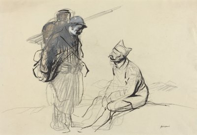 Poilu und Tommy im Gespräch von Jean Louis Forain
