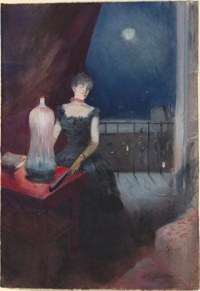 Stehende Frau mit einem Fächer von Jean Louis Forain