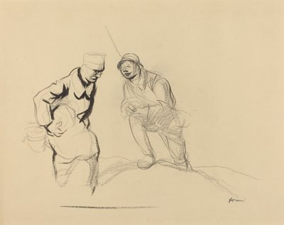Zwei Soldaten von Jean Louis Forain