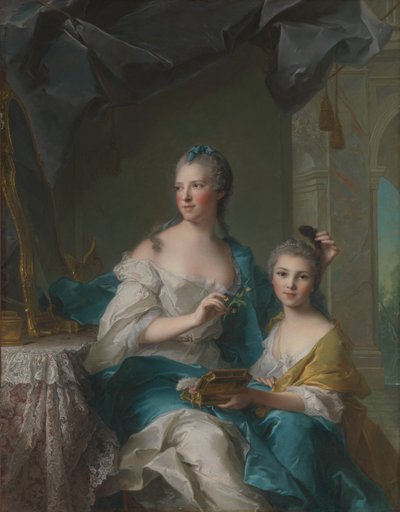 Madame Marsollier und ihre Tochter von Jean Marc Nattier