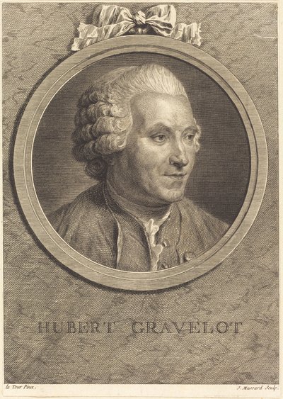 Hubert Gravelot von Jean Massard after Maurice Quentin de La Tour