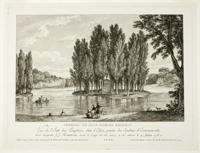 Grab von Jean Jacques Rousseau von Jean Michel Moreau