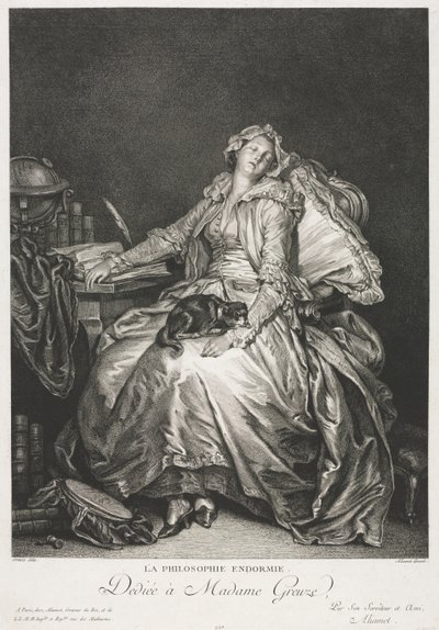 Madame Greuze schläft von Jean Michel the Younger Moreau