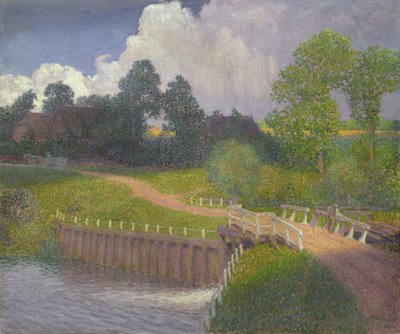 Das Schleusentor in Wohldorf, 1901 von Jean Paul Kayser