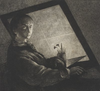 Selbstporträt von Jean Pierre Norblin de La Gourdaine