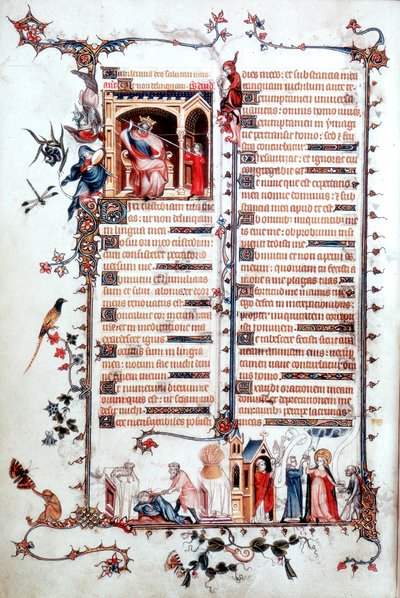 Seite aus dem Belleville Brevier 1323-1326 von Jean Pucelle