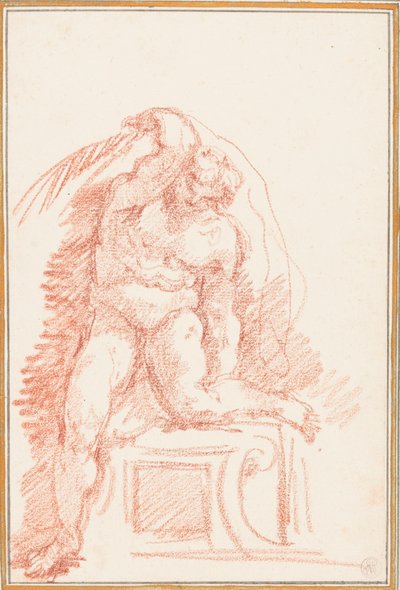 Ignudo von der Decke der Sixtinischen Kapelle von Jean Robert Ango