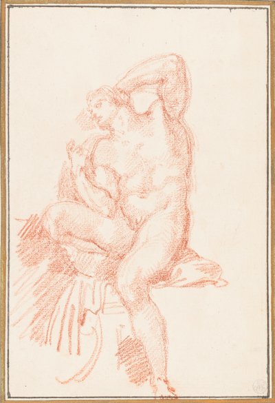 Ignudo von der Decke der Sixtinischen Kapelle von Jean Robert Ango