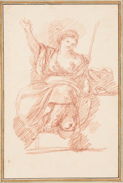 Sitzende allegorische Figur von Jean Robert Ango