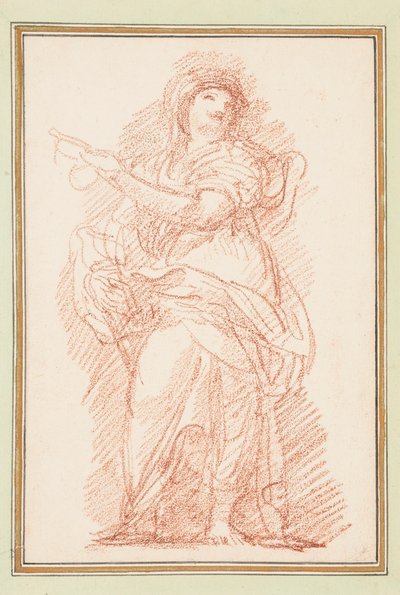 Stehende weibliche Figur, die zeigt von Jean Robert Ango