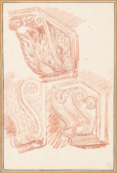 Studie von Konsolen von Jean Robert Ango
