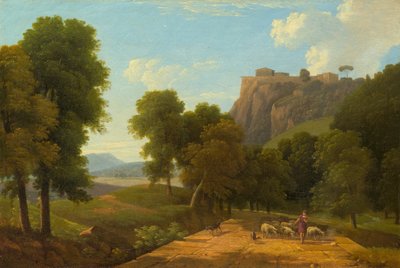 Hirte mit seiner Herde von Jean Victor Bertin
