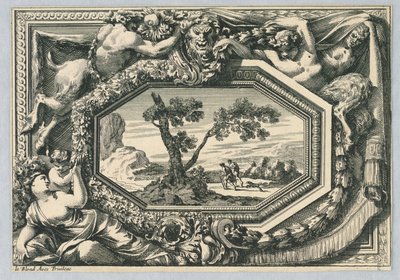 Tafel aus "Ornements de Paneaux" von Jean le Pautre