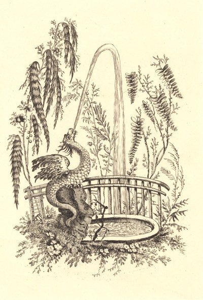 Chinesischer Brunnen mit Drache von Jeanne Deny