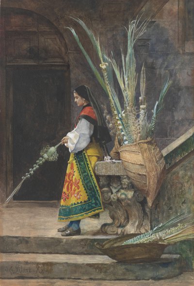 Palmsonntag in Spanien, 1873 von Jehan Georges Vibert