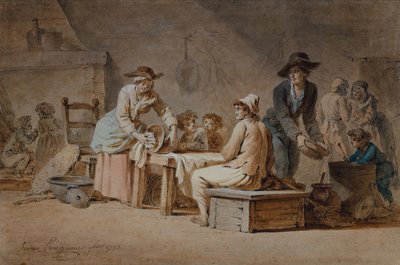 Eine Bauernfamilie im Inneren von Jerome Preudhomme