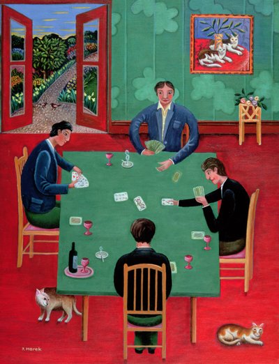 Kartenspielen von Jerzy Marek
