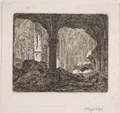 Interieur aus derselben Ruine 1806 von Jes Bundsen