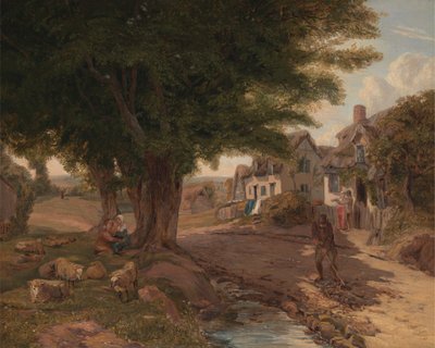 Dorfszene (möglicherweise Colickey Green, Essex) von Jessica Landseer