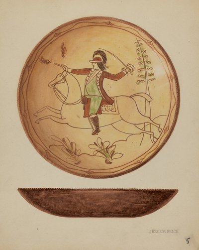 Pa. Deutscher Kuchen Teller, ca. 1937 von Jessica Price