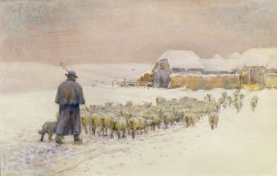 Die Herde hereinbringen, 1901 von Jessie Hall