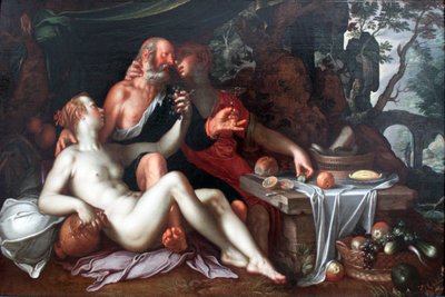 Lot und seine Töchter von Joachim Wtewael or Utewael