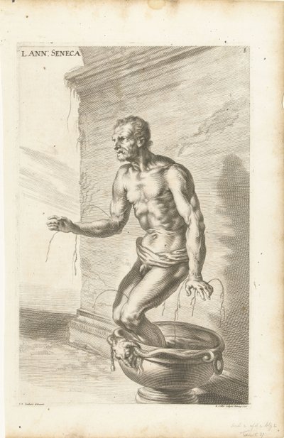 Seneca, graviert von Richard Collin von Joachim von (after) Sandrart