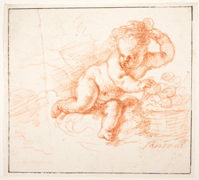 Putti sammeln Früchte von Joachim von Sandrart