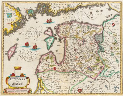 Livonia-Karte, Vulgo Lyefland, Atlas Maior von Joan Blaeu