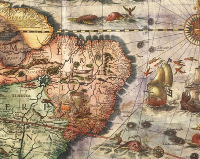 Karte von Amerika erstellt von Joan Blaeu von Joan Blaeu