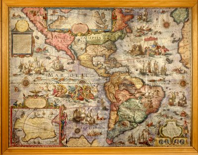 Karte von Amerika, erstellt von Joan Blaeu von Joan Blaeu
