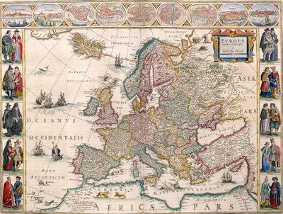 Karte von Europa aus dem Blaeu-Atlas von Joan Blaeu