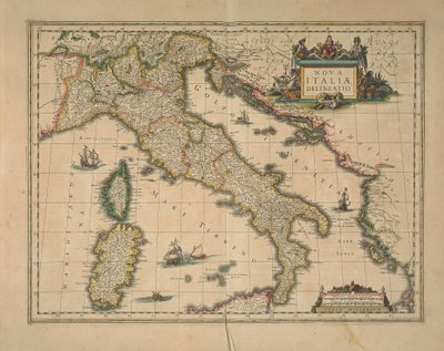 Karte von Italien von Joan Blaeu