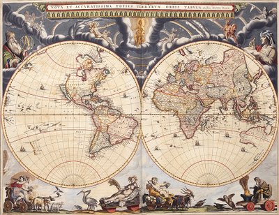 Weltkarte aus dem Blaeu-Atlas von Joan Blaeu