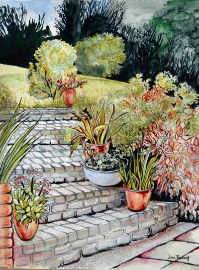 Stufen zum Garten, 2014 von Joan Thewsey