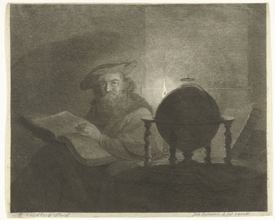Ein Gelehrter bei Kerzenlicht von Joannes Bemme