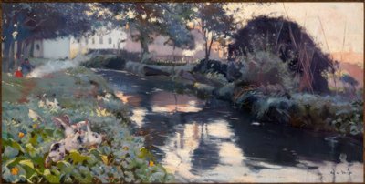 Wassergraben in Condal von Joaquim Mir i Trinxet
