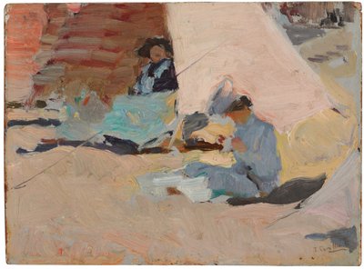 Der Strand, Biarritz von Joaquín Sorolla