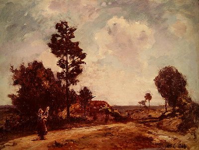 Landschaft mit weiblicher Figur von Johan Barthold Jongkind