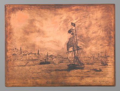 Hafen von Honfleur von Johan Barthold Jongkind (signed by artist)