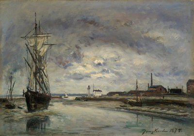 Der Hafen von Honfleur von Johan Barthold Jongkind