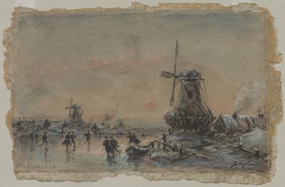 Ansicht von Arnheim (recto) von Johan Barthold Jongkind