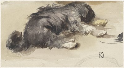 Schlafender Hund, von hinten gesehen von Johan Daniël Koelman