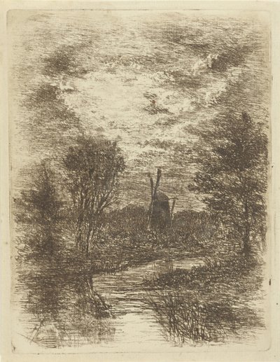 Landschaft mit Mühle von Johan Frederik Croockewit